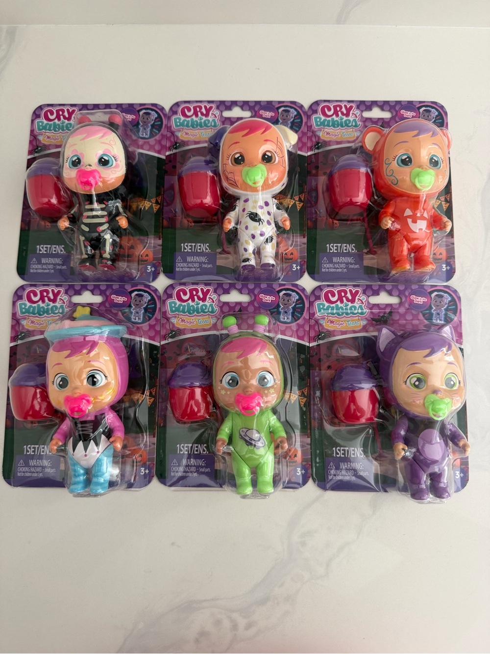Cry Babies Magic Tears Halloween Magic Tears Set of 6 Dolls